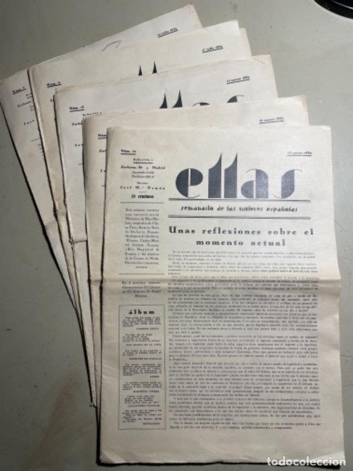 Collezionismo di Riviste e Giornali: 5 N&Uacute;M. DE LA REVISTA ELLAS. 1932 REPUBLICA ESPA&Ntilde;OLA.