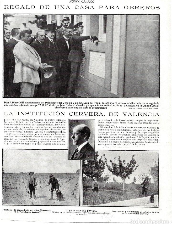 Coleccionismo de Revistas y Peri&oacute;dicos: 1912 HOJA REVISTA MADRID REGALO CASA A OBRERO RIFA ABC REY ALFONSO XIII LUCA DE TENA JUAN SU&Aacute;REZ