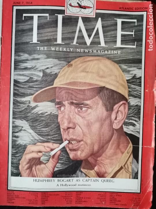 Coleccionismo de Revistas y Peri&oacute;dicos: 1954 REVISTA TIME - HUMPHREY BOGART AS CAPTAIN QUEEG