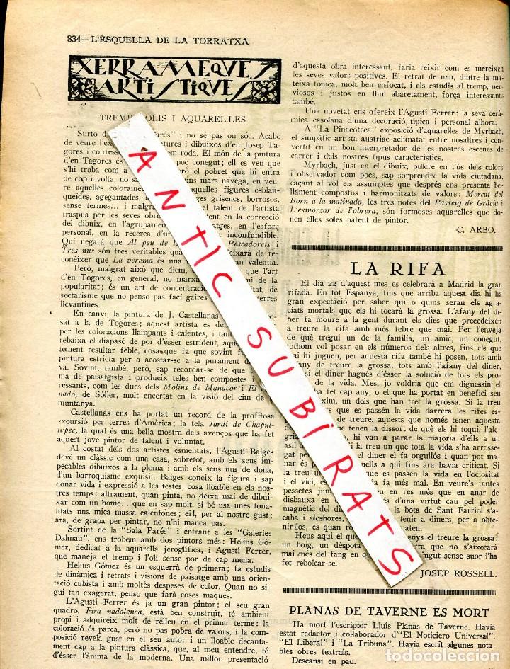 Collectionnisme de Revues et Journaux: REVISTA ANY 1926 JOSEP TAGORES J. CASTELLANAS PINTOR DE MALLORCA AGUSTI BAIGES HELIUS GOMEZ FERRER