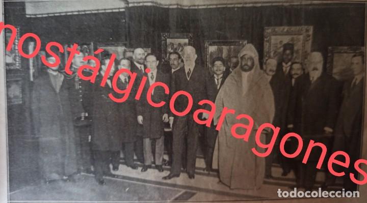 Collectionnisme de Revues et Journaux: Barcelona ex sult&aacute;n Marruecos Mulay al-Hafid hijo Hassan I con autoridades foto revista 1915