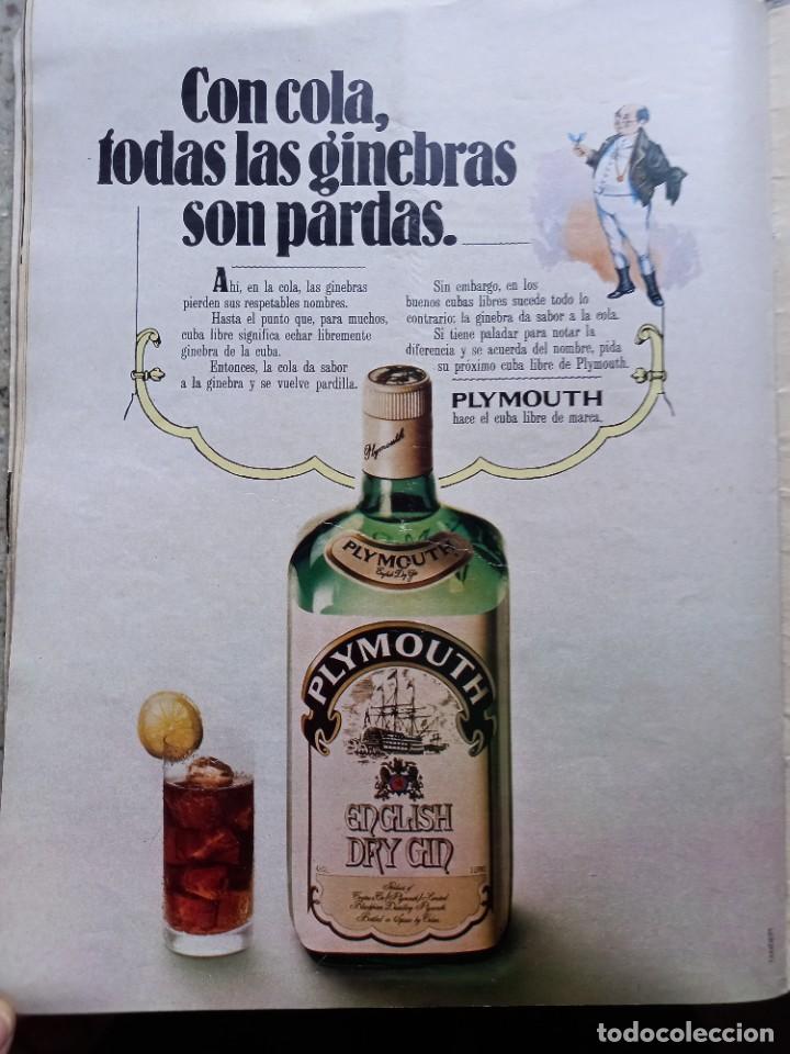 Coleccionismo de revistas y peri&oacute;dicos: PUBLICIDAD. ANUNCIO DE GINEBRA PLYMOUTH. RECORTE DE TRIUNFO OCTUBRE 1978
