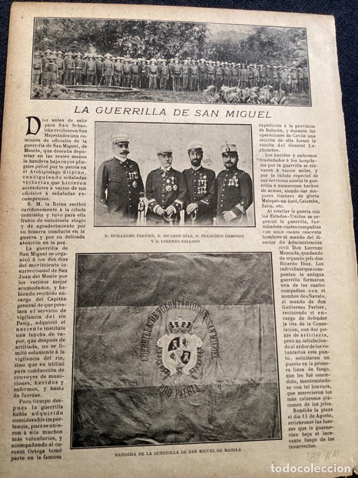 Coleccionismo de Revistas y Peri&oacute;dicos: MADRID 1899 MANILA GUERRILA DE SAN MIGUEL HOJA REVISTA