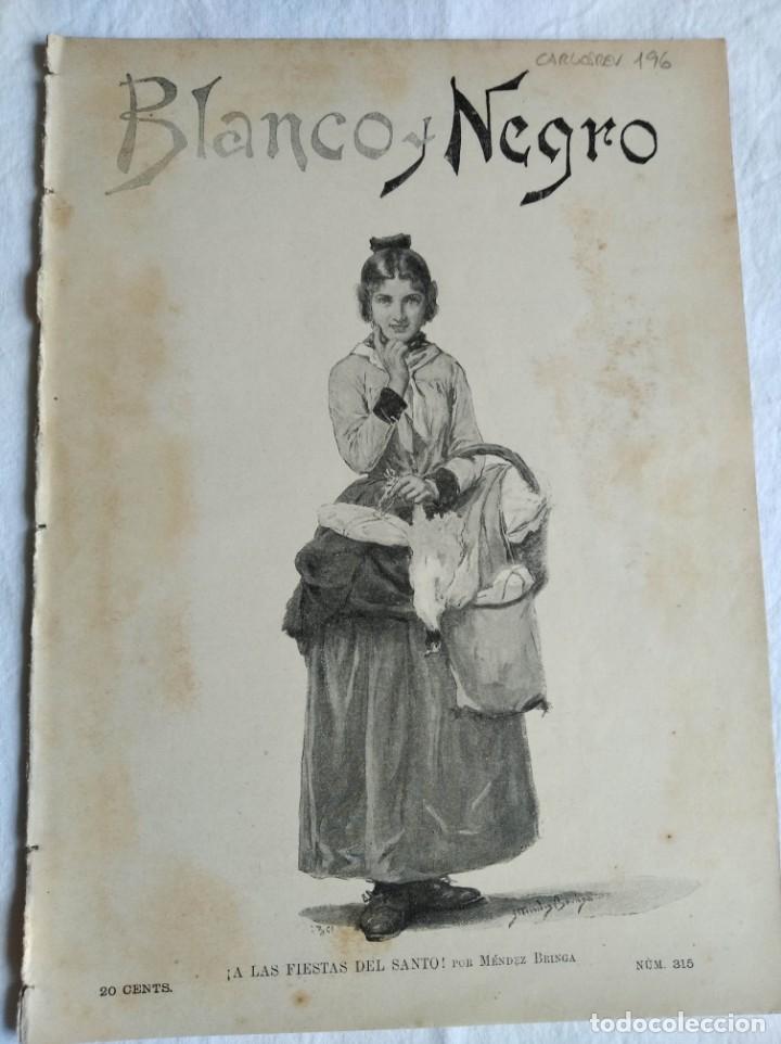 Sammeln von Zeitschriften und Zeitungen: BLANCO Y NEGRO. N&ordm; 315. A&Ntilde;O 1897. VIRGEN DE LA ALMUDENA. ROMER&Iacute;A DE SAN ISIDRO. CAT&Aacute;STROFE DE PAR&Iacute;S