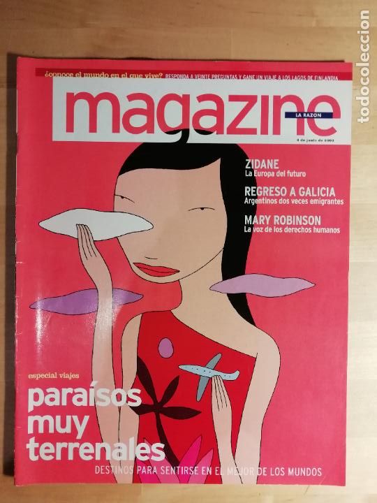 Coleccionismo de Revistas y Peri&oacute;dicos: Magazine 2002 Zidane, Regreso a Galicia, Mary Robinson, Para&iacute;sos muy terrenales