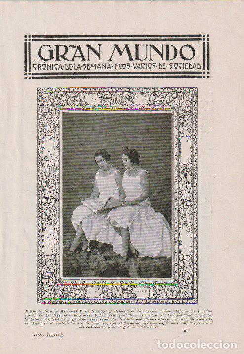 Coleccionismo de revistas y peri&oacute;dicos: Srtas. Mar&iacute;a Victoria y Mercedes F. de Gamboa y Pell&oacute;n -1930