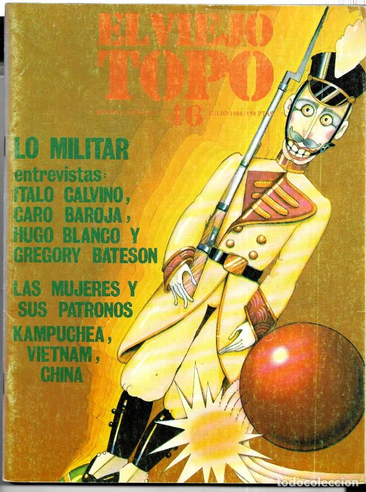 Colecionismo de Revistas e Jornais: El Viejo Topo n&ordm; 46 . Dossier Lo militar . Italo Calvino . Caro Baroja . Gregory Bateson