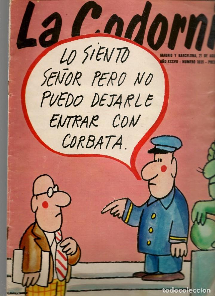 Coleccionismo de Revistas y Peri&oacute;dicos: LA CODORNIZ. N&ordm; 1835. PACA GABALD&Oacute;N. 21 AGOSTO 1977. (B/30.2)
