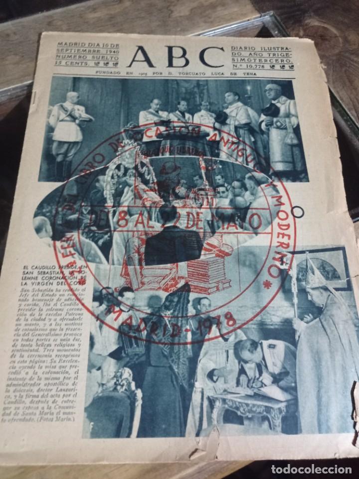 Collection Magazines and Newspapers: FACSIMIL ABC 10 SEPTIEMBRE 1940 ( EDICI&Oacute;N FERIA DEL LIBRO 1978) REF. UR MES 4
