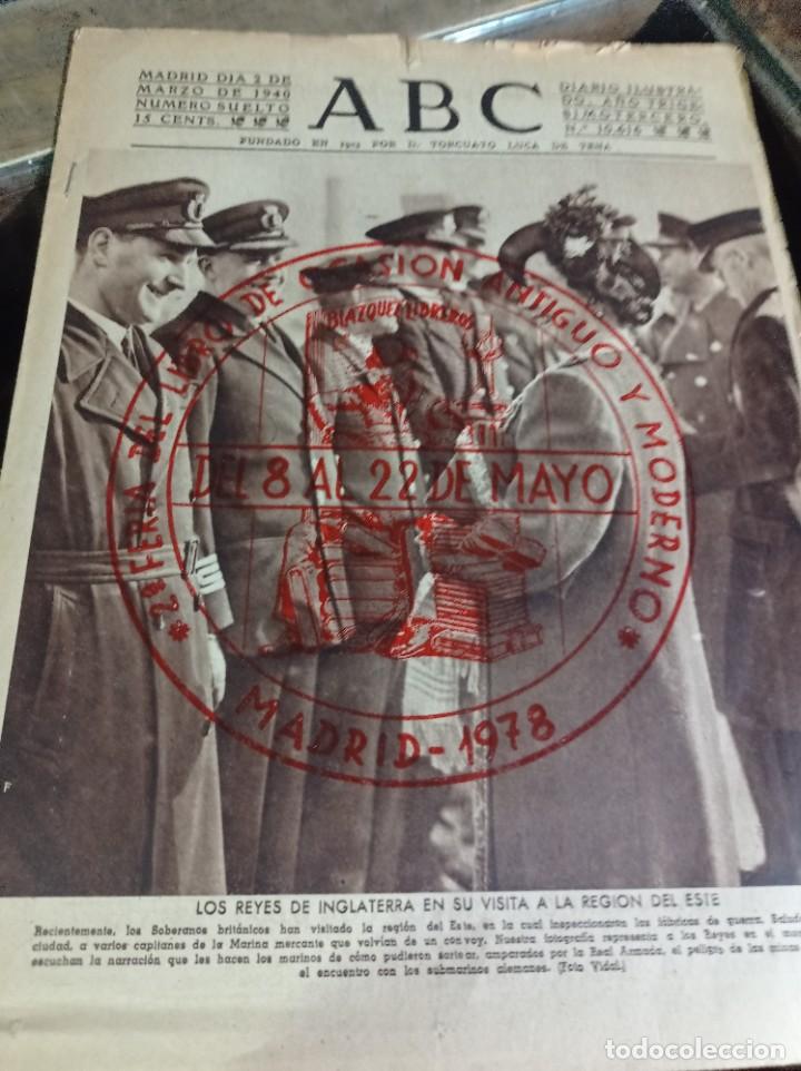 Collection Magazines and Newspapers: FACSIMIL ABC 2 MARZO 1940 ( EDICI&Oacute;N FERIA DEL LIBRO 1978) REF. UR MES 4