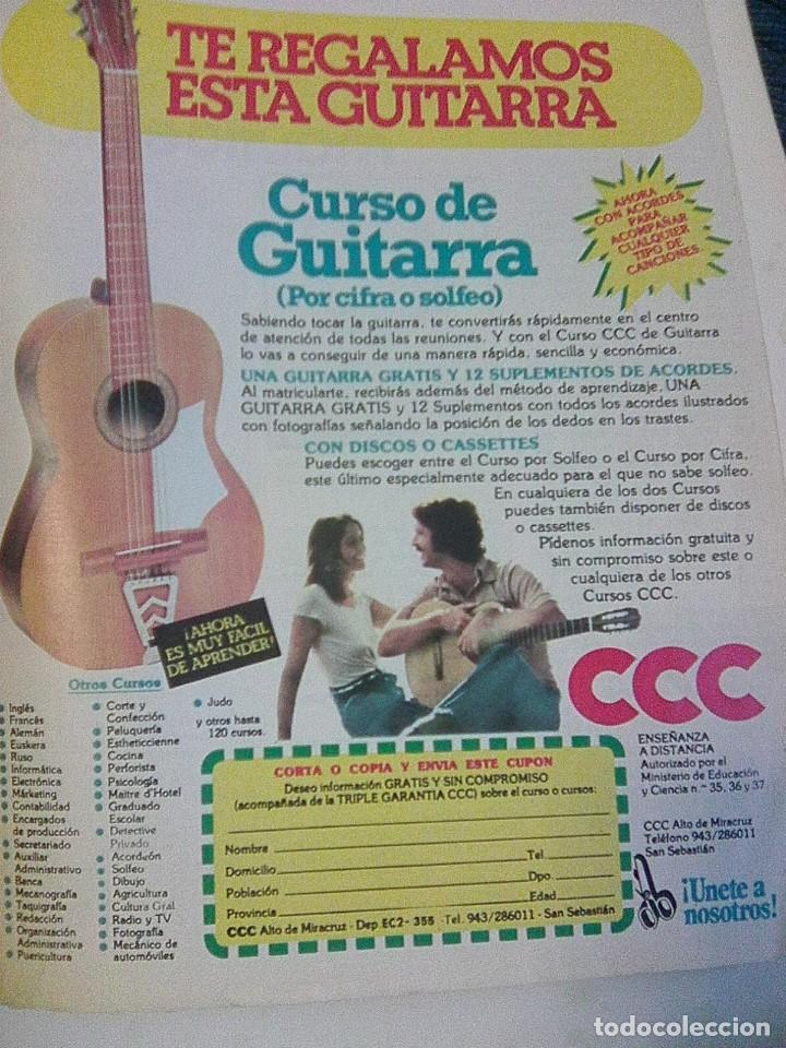 Coleccionismo de Revistas y Peri&oacute;dicos: Super Pop - Poster anuncio promo curso de guitarra CCC - te regalamos esta... A4 - 1979