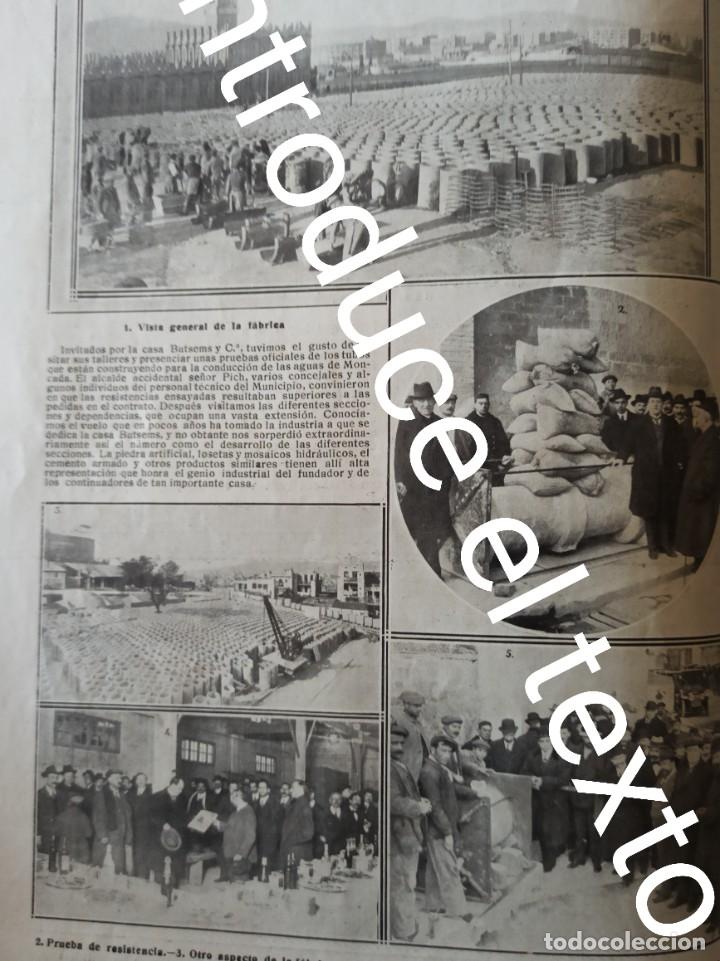 Sammeln von Zeitschriften und Zeitungen: Visita Barcelona personalidades f&aacute;brica Casa Butsems y cia Foto revista 1915
