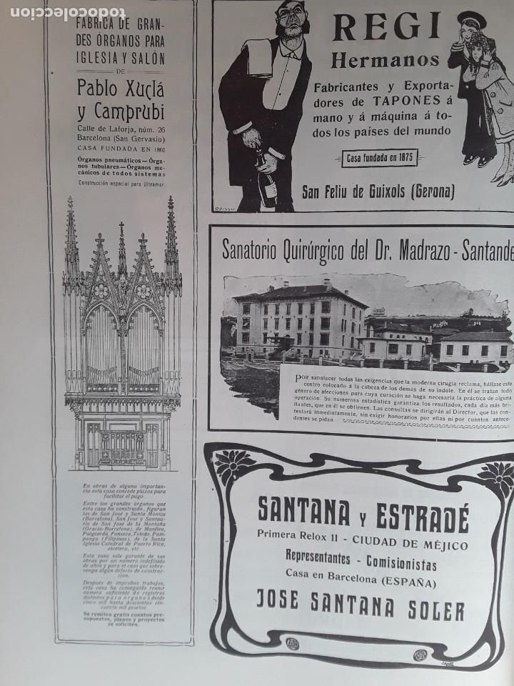 Collezionismo di Riviste e Giornali: FABRICA GRANDES ORGANOS PARA IGLESIAS Y SALON PABLO XUCLA Y CAMPRUBI BARCELONA HOJA A&Ntilde;O 1906