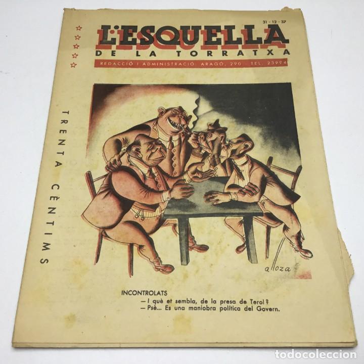 Coleccionismo de revistas y peri&oacute;dicos: L'ESQUELLA DE LA TORRATXA - N&ordm; 3045 - 31 DE DICIEMBRE DE 1937 - GUERRA CIVIL