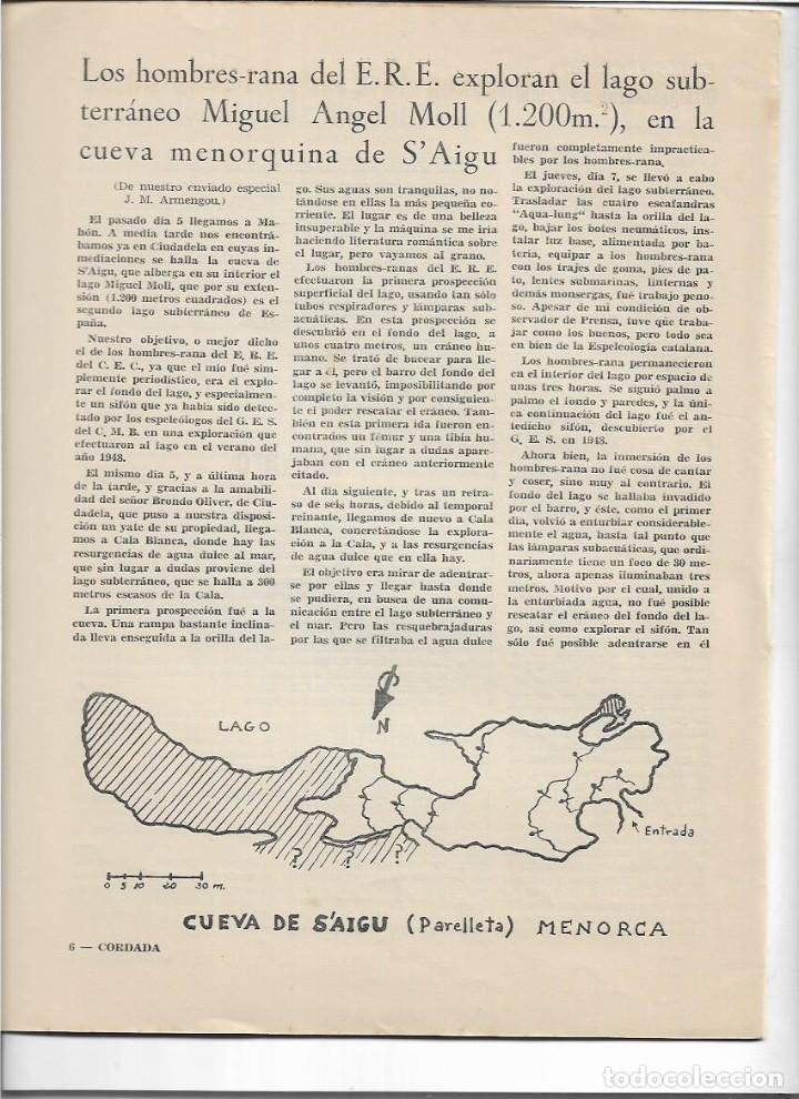 Sammeln von Zeitschriften und Zeitungen: A&Ntilde;O 1955 EXCURSIONISMO HOMBRES RANA MENORCA CUEVA S'AIGU LAGO MOLL ESCULTISMO JEAN LOUIS NAFFRECHOUX