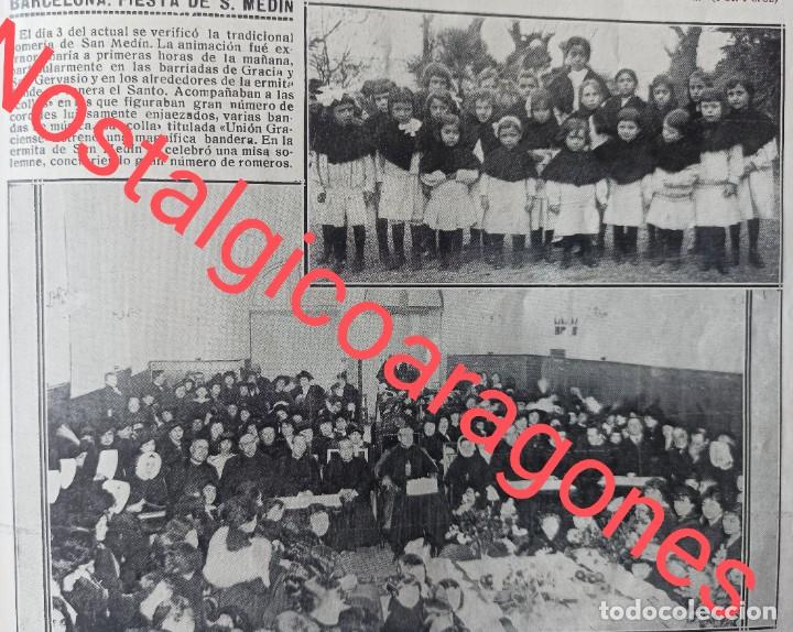 Sammeln von Zeitschriften und Zeitungen: Fiesta San Medin ni&ntilde;as pobres Gracia Barcelona Foto revista 1915