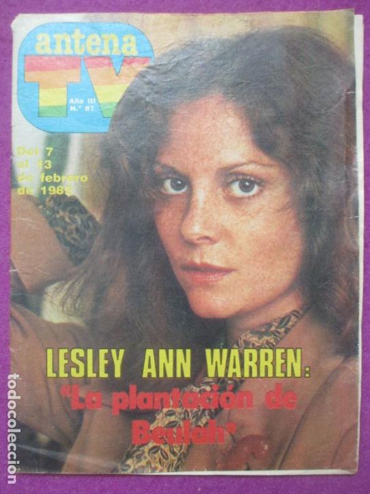 Coleccionismo de Revistas y Peri&oacute;dicos: REVISTA ANTENA TV N&ordm; 87 PROGRAMACION TELEVISION A&Ntilde;O1982 LESLEY ANN WARREN POSTER ROCIO JURADO