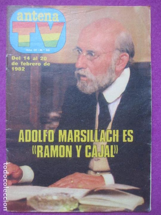 Coleccionismo de Revistas y Peri&oacute;dicos: REVISTA ANTENA TV N&ordm; 88 PROGRAMACION TELEVISION A&Ntilde;O1982 SDOLFO MARSILLACH POSTER MASSIEL