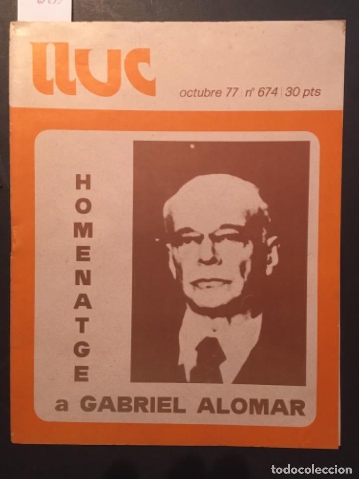 Coleccionismo de Revistas y Peri&oacute;dicos: REVISTA LLUC, OCTUBRE 1977, NUMERO 674, HOMENAJE A GABRIEL ALOMAR