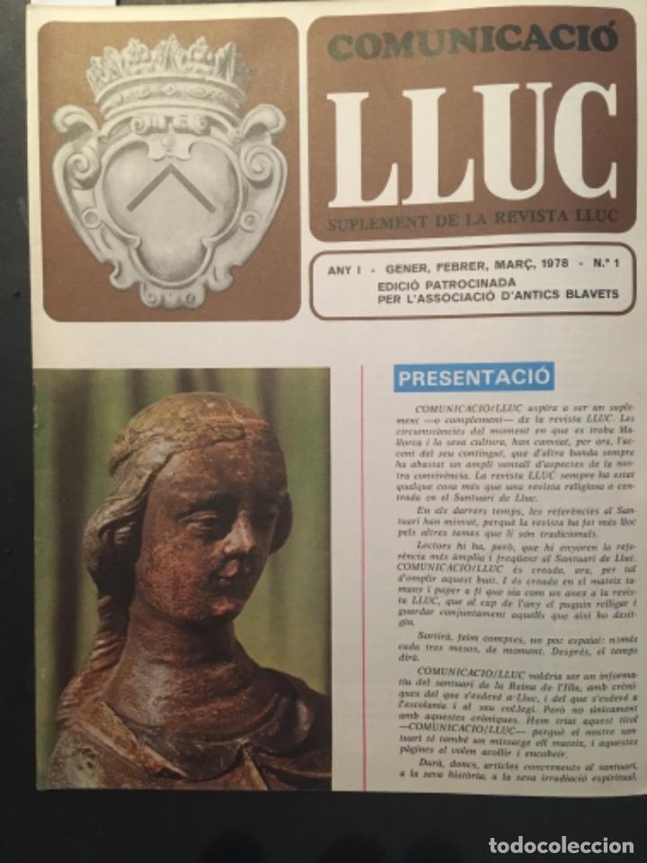 Coleccionismo de Revistas y Peri&oacute;dicos: REVISTA COMUNICACIO LLUC, GENER FEBRER MAR&Ccedil; 1978, NUMERO 1