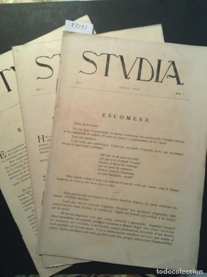 Coleccionismo de Revistas y Peri&oacute;dicos: REVISTA STUDIA, MALLORCA, NUMEROS 1, 2 Y 3, 1929