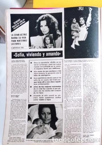 Coleccionismo de Revistas y Peri&oacute;dicos: LAS MEMORIAS EN SEMANA DE SOFIA LOREN VIVIENDO Y AMANDO CAPITULO XX