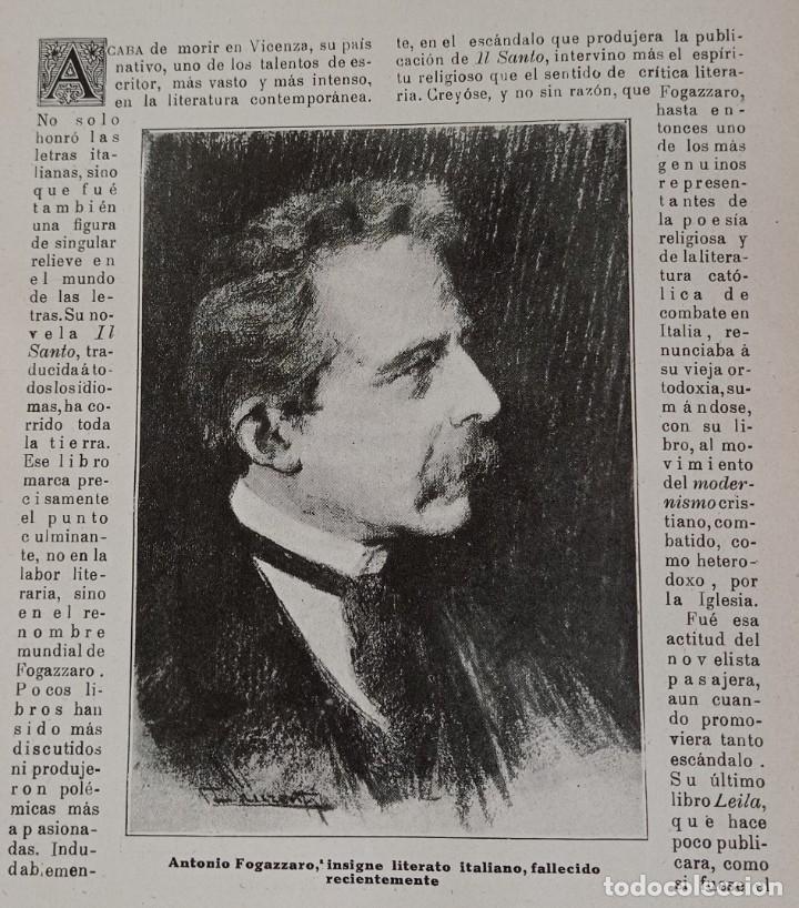 Coleccionismo de revistas y peri&oacute;dicos: ANTONIO FOGAZZARO-VALSOLDA-NUESTRO SIGLO-RELATO