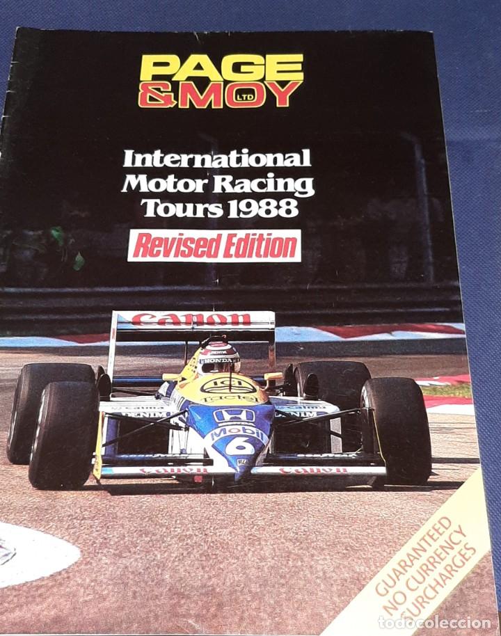 Coleccionismo de revistas y peri&oacute;dicos: PAGE & MOY INTERNATIONAL MOTOR RACING TOUR 1988.