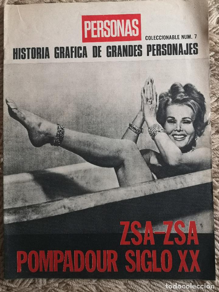 Collectionnisme de Revues et Journaux: REVISTA PERSONAS 1973 - HISTORIA GRAFICA DE GRANDES PERSONAJES N&ordm; 7 - ZSA - ZSA POMPADUR (GABOR)