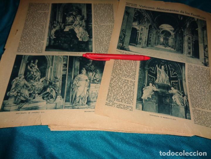 Coleccionismo de Revistas y Peri&oacute;dicos: RECORTE : VATICANO : MONUMENTOS DE LOS PONTIFICES. ABC, JUNIO 1933