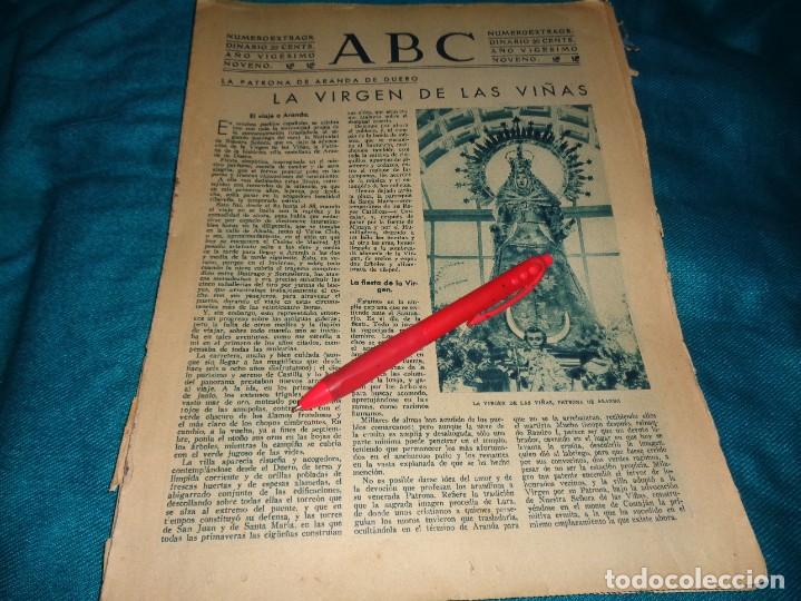 Coleccionismo de Revistas y Peri&oacute;dicos: RECORTE : LA VIRGEN DE LAS VI&Ntilde;AS. PATRONA DE ARANDA DE DUERO. ABC, JUNIO 1933