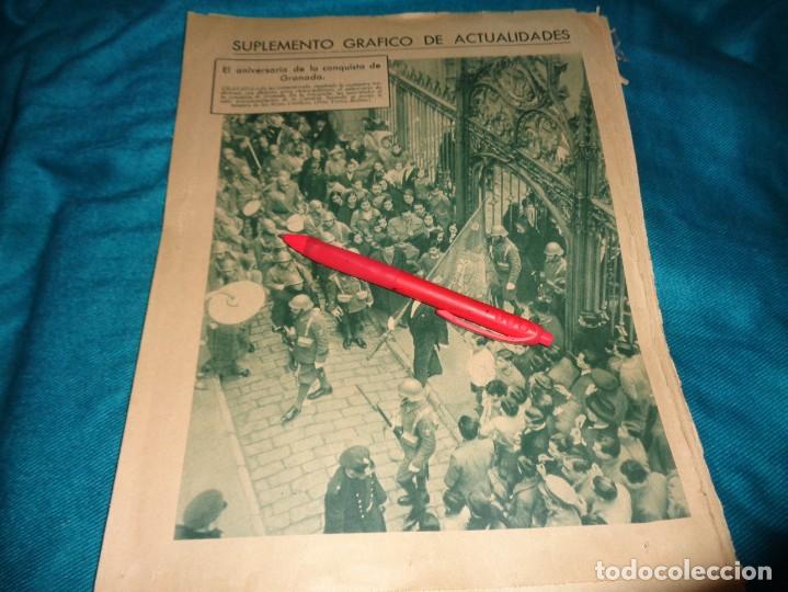 Coleccionismo de Revistas y Peri&oacute;dicos: RECORTE : ANIVERSARIO DE LA CONQUISTA DE GRANADA. ABC, JUNIO 1933