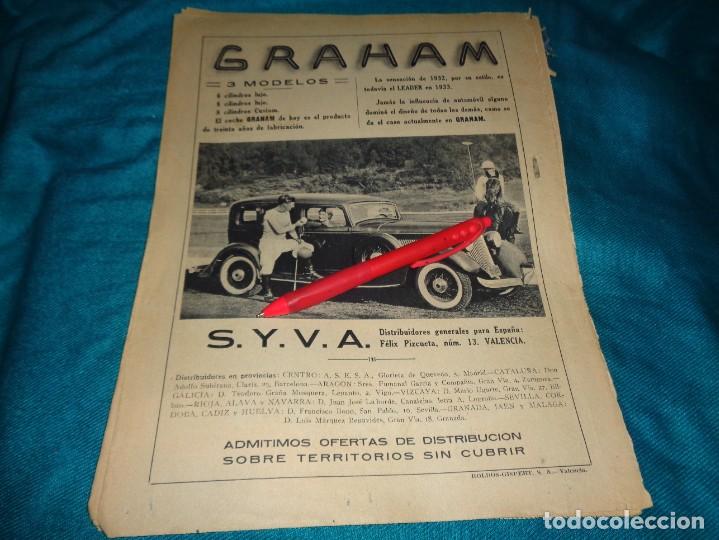 Coleccionismo de Revistas y Peri&oacute;dicos: RECORTE : PUBLICIDAD COCHE GRAHAM. ABC, JUNIO 1933
