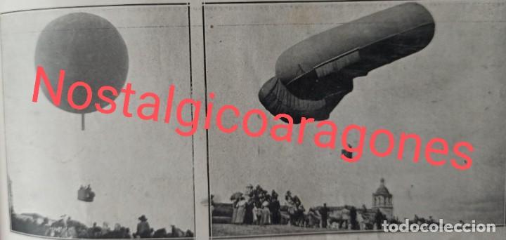 Colecionismo de Revistas e Jornais: Ciudad Rodrigo Salamanca ascensi&oacute; globos Capit&aacute;n Gordejuela desce Neptuno aviacion foto revista 1915