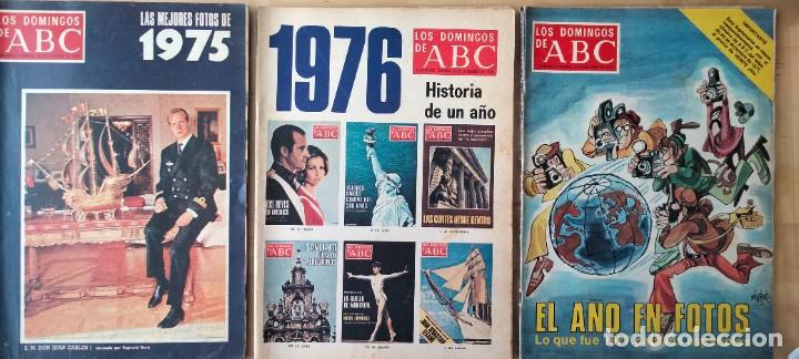Coleccionismo de Revistas y Peri&oacute;dicos: 3 N&Uacute;MEROS DEL DOMINICAL DE ABC CON LOS RES&Uacute;MENES DE LOS A&Ntilde;OS 1975, 1976 Y 1977