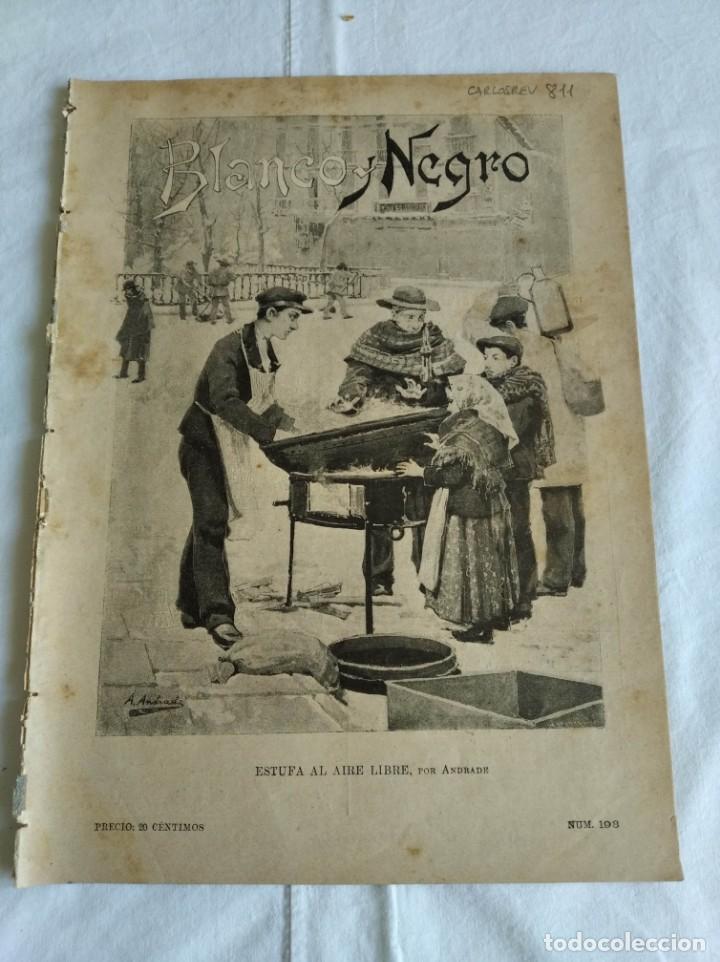 Collezionismo di Riviste e Giornali: BLANCO Y NEGRO. N&ordm; 198. A&Ntilde;O 1895. ESPA&Ntilde;OLES EN LA EMBAJADA. BEB&Eacute;-JAI. NOBLE Y SIN T&Iacute;TULO (OBRA).