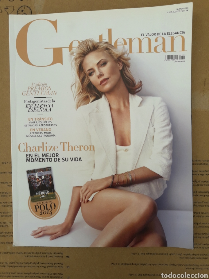 Collezionismo di Riviste e Giornali: Gentleman revista 120 Charlize Theron Guia Especial Polo Carlos Falc&oacute;