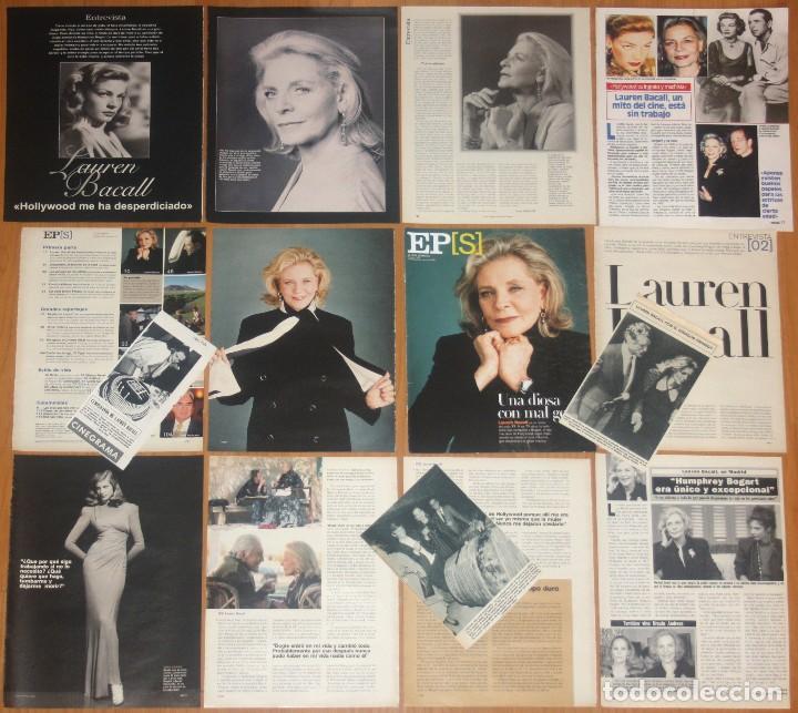 Collectionnisme de Revues et Journaux: LAUREN BACALL lote prensa spain magazine clippings photos cinema actress press articles