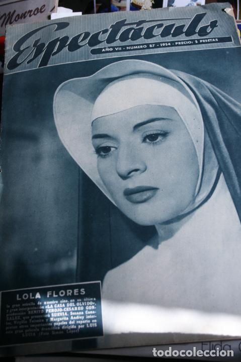 Coleccionismo de revistas y peri&oacute;dicos: REVISTA ESPECTACULO LOLA FLORES JUANITA AZORES CIFESA LUZ MARIA JUAN SANTACRUZ 1954