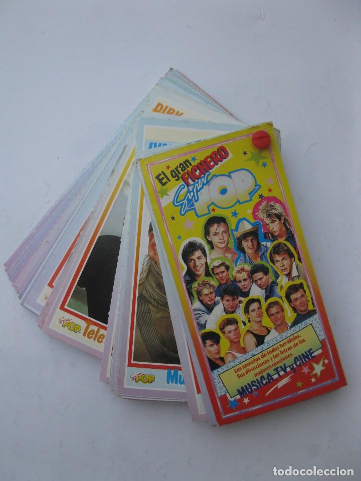 Coleccionismo de Revistas y Peri&oacute;dicos: EL GRAN FICHERO SUPER POP CON 107 FICHAS - M&Uacute;SICA - TV - CINE.