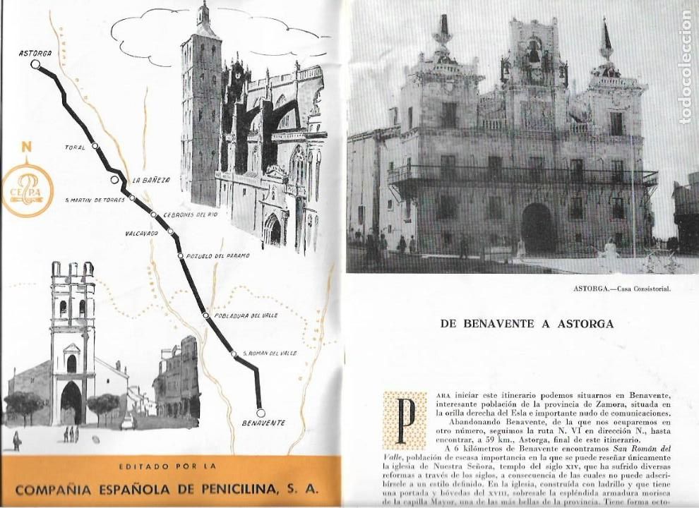 Coleccionismo de Revistas y Peri&oacute;dicos: A&Ntilde;OS 50 RUTA DE BENAVENTE ASTORGA PALACIO EPISCOPAL CATEDRAL LA BA&Ntilde;EZA COMPA&Ntilde;IA ESPA&Ntilde;OLA PENICILINA