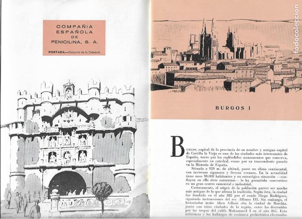 Coleccionismo de revistas y peri&oacute;dicos: A&Ntilde;OS 50 BURGOS CATEDRAL PORTADA TORRES CAPILLA DEL CONDESTABLE ARCO DE SANTA MARIA MEDICOS
