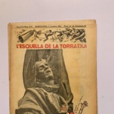 Coleccionismo de Revistas y Periódicos: REVISTA L’ESQUELLA DE LA TORRATXA, 9 DE SETEMBRE 1932. Lote 323293853