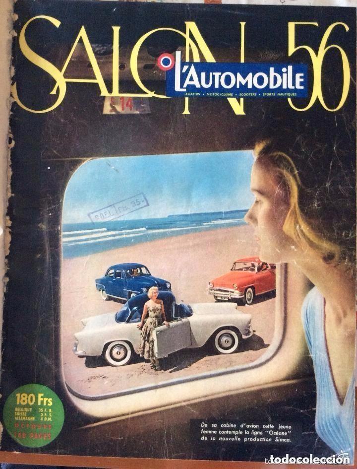 Coleccionismo de Revistas y Peri&oacute;dicos: AUTOMOBILE ,SALON 56 , L'AUTOMOBILE ,REVISTA DE LOS A&Ntilde;OS 56 AL 59 , ENCUADERNADA