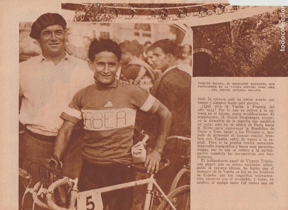 Coleccionismo de Revistas y Peri&oacute;dicos: * CICLISMO * George Speicher, Vicente Trueba, Mariano Ca&ntilde;ardo, Ezquerra -1933