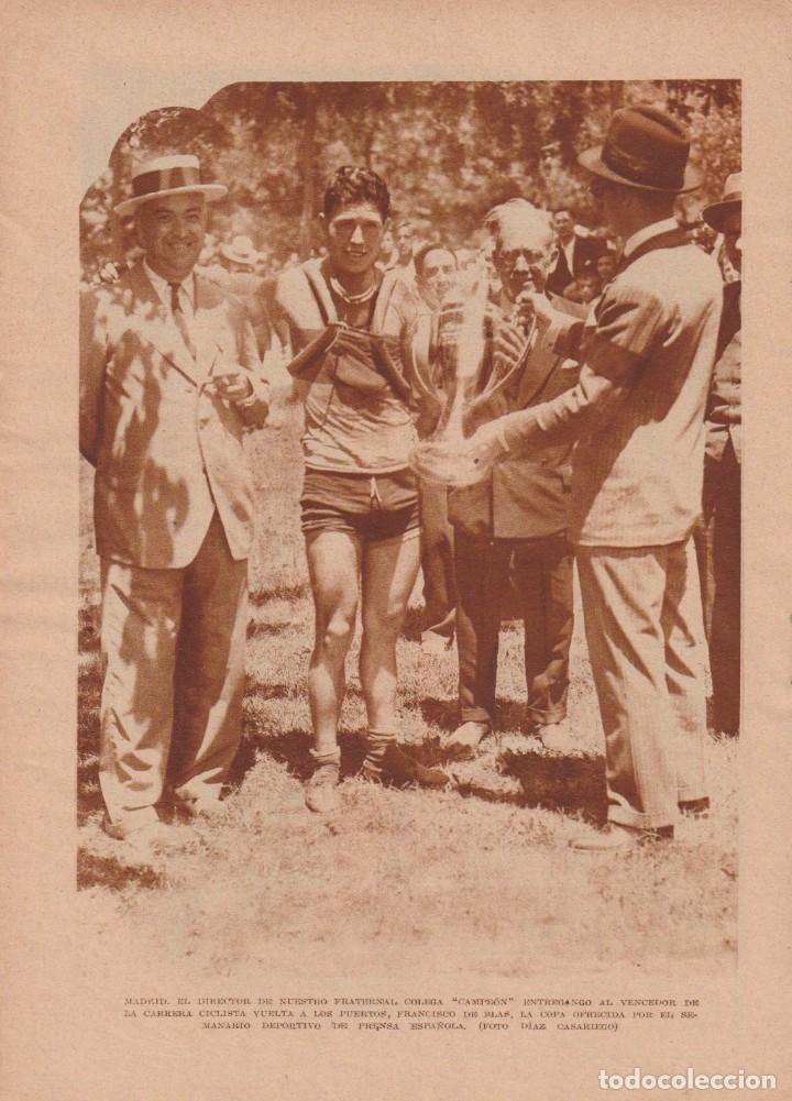 Coleccionismo de Revistas y Peri&oacute;dicos: * CICLISMO * Carrera ciclista Vuelta a los Puertos, Francisco de Blas -1933