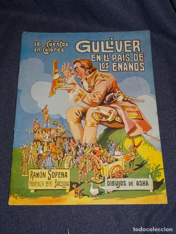 Coleccionismo de Revistas y Peri&oacute;dicos: (M) IX CUENTOS EN COLORES - GULLIVER , DIBUJOS DE ASHA, RAMON SOPENA, SE&Ntilde;ALES DE USO