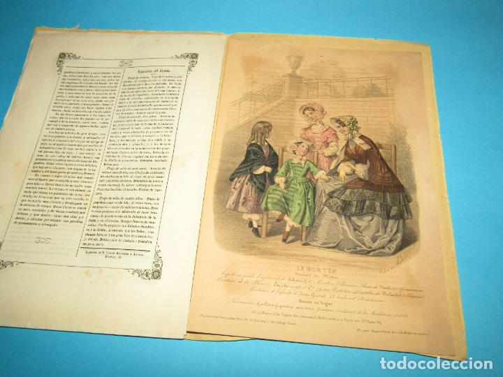 Coleccionismo de Revistas y Peri&oacute;dicos: Antiguo &Aacute;LBUM DE SE&Ntilde;ORITAS N&ordm; 16 A&ntilde;o I de 1852 - con Lamina Litografiada