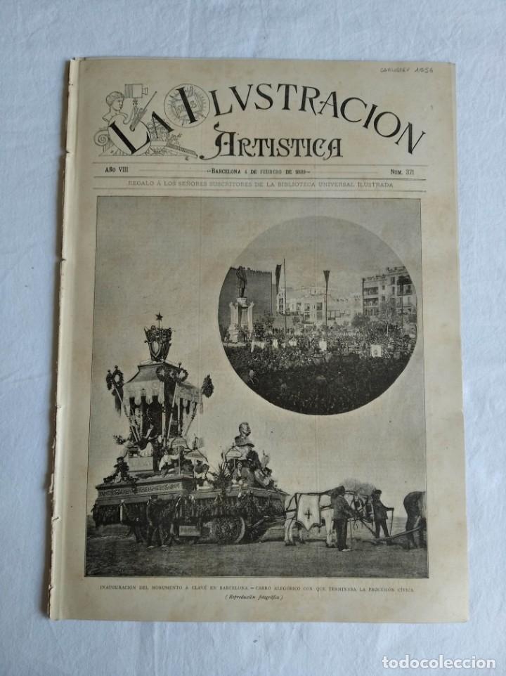 Coleccionismo de Revistas y Peri&oacute;dicos: LA ILUSTRACI&Oacute;N.ART&Iacute;STICA N&ordm; 371. A&Ntilde;O 1889. MADONNA (CUADRO DE GROSSE). CUADRO DE BAKKER-KORFF.