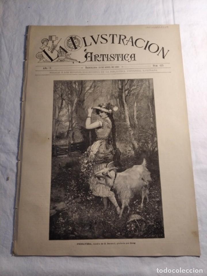 Coleccionismo de revistas y peri&oacute;dicos: LA ILUSTRACI&Oacute;N.ART&Iacute;STICA N&ordm; 435. A&Ntilde;O 1890. ESTACI&Oacute;N DE FERROCARRIL EN BOMBAY. RETRATO DE REMBRANDT.